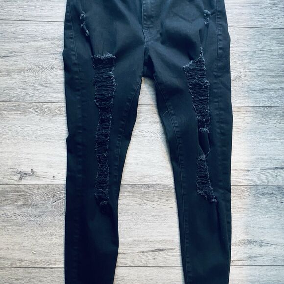 True Religion Jeans Womens Size 32 Black Jennie Curvy Mid Rise Skinny Stretch - Picture 5 of 11